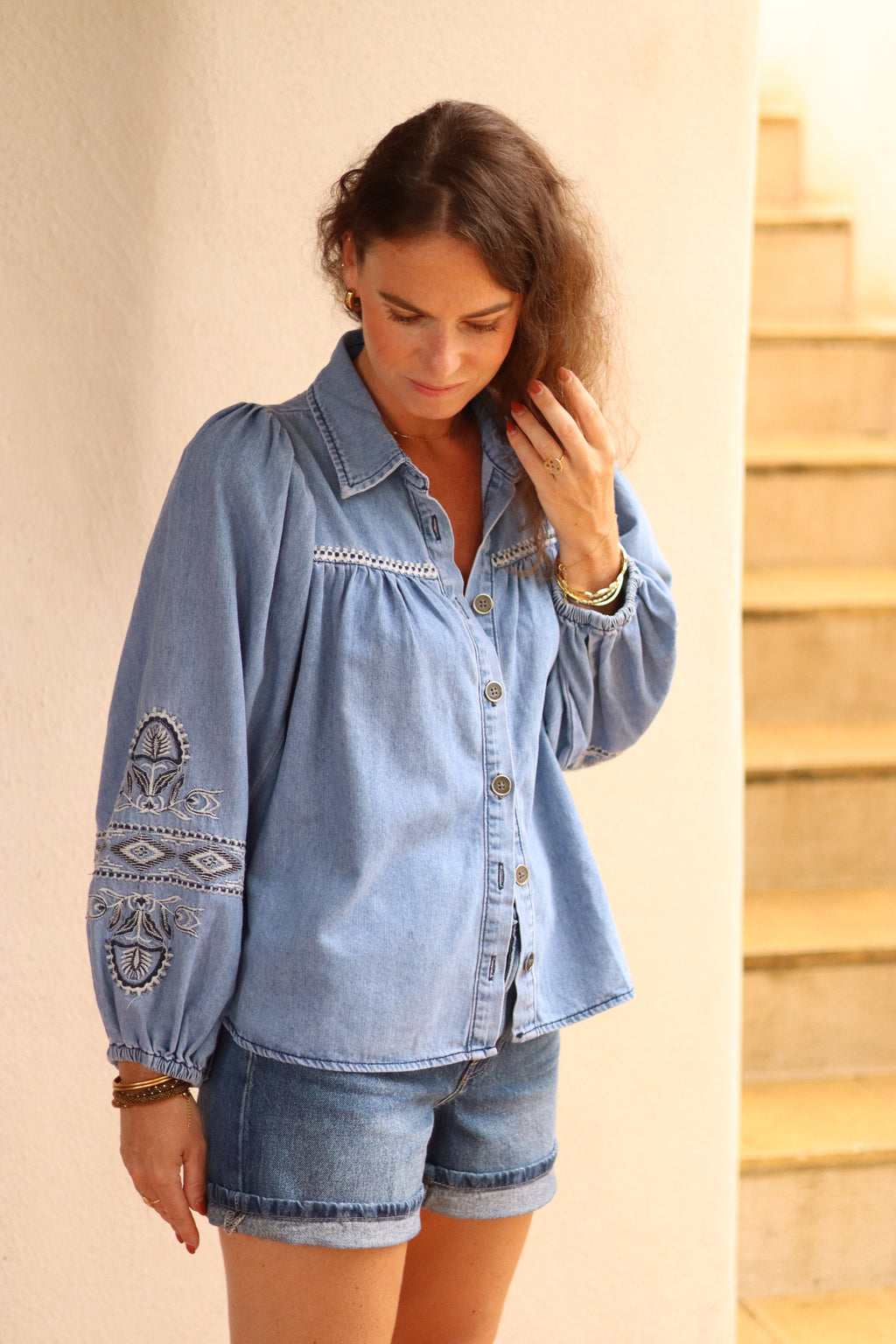 Chemise YAFFA bleu denim