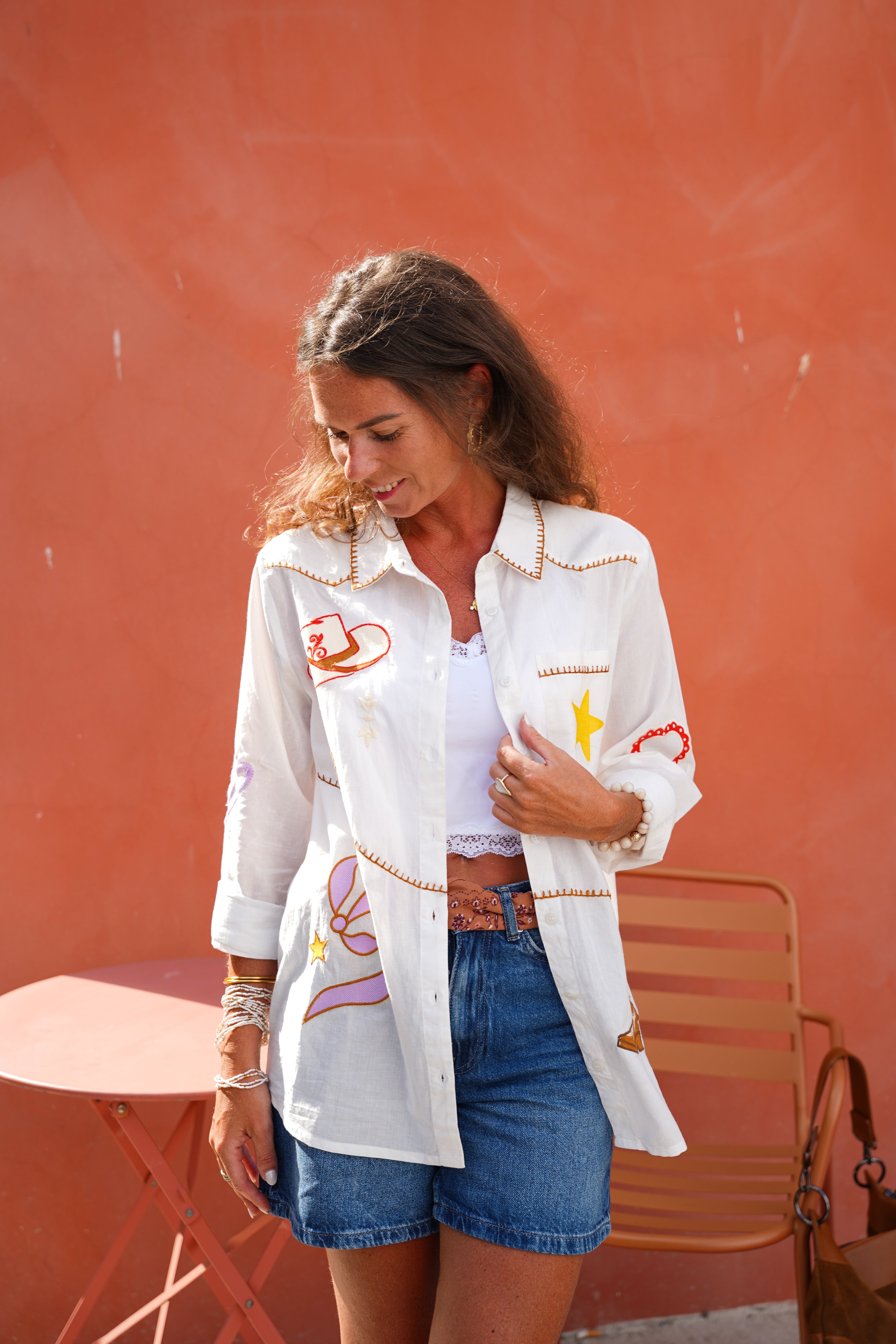 Chemise CLOTAIRE brodée western
