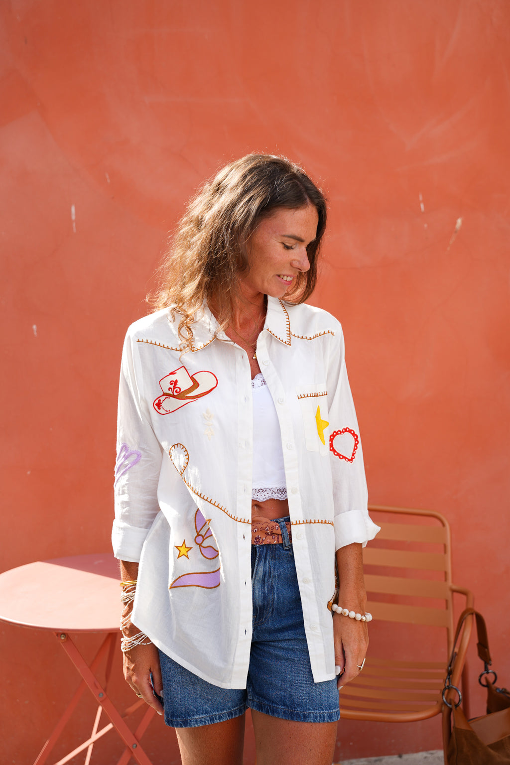 Chemise CLOTAIRE brodée western