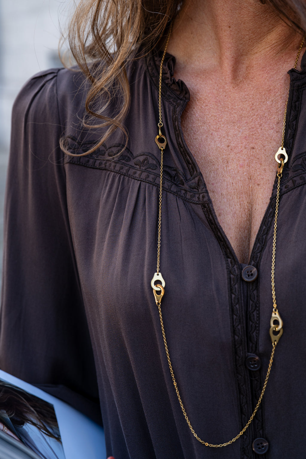 Blouse BOWEN marron