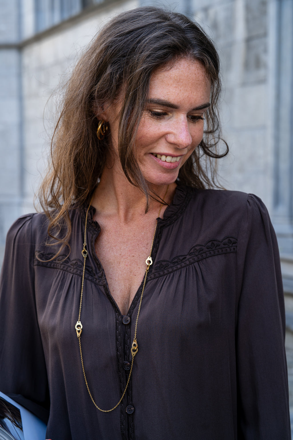 Blouse BOWEN marron