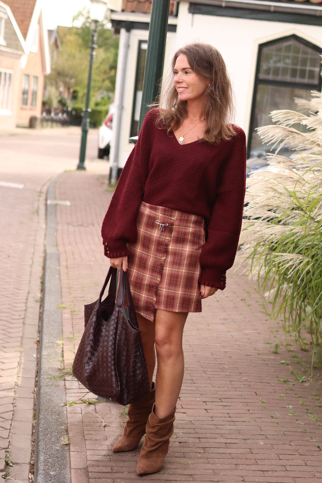 Jupe JULIA carreaux rose