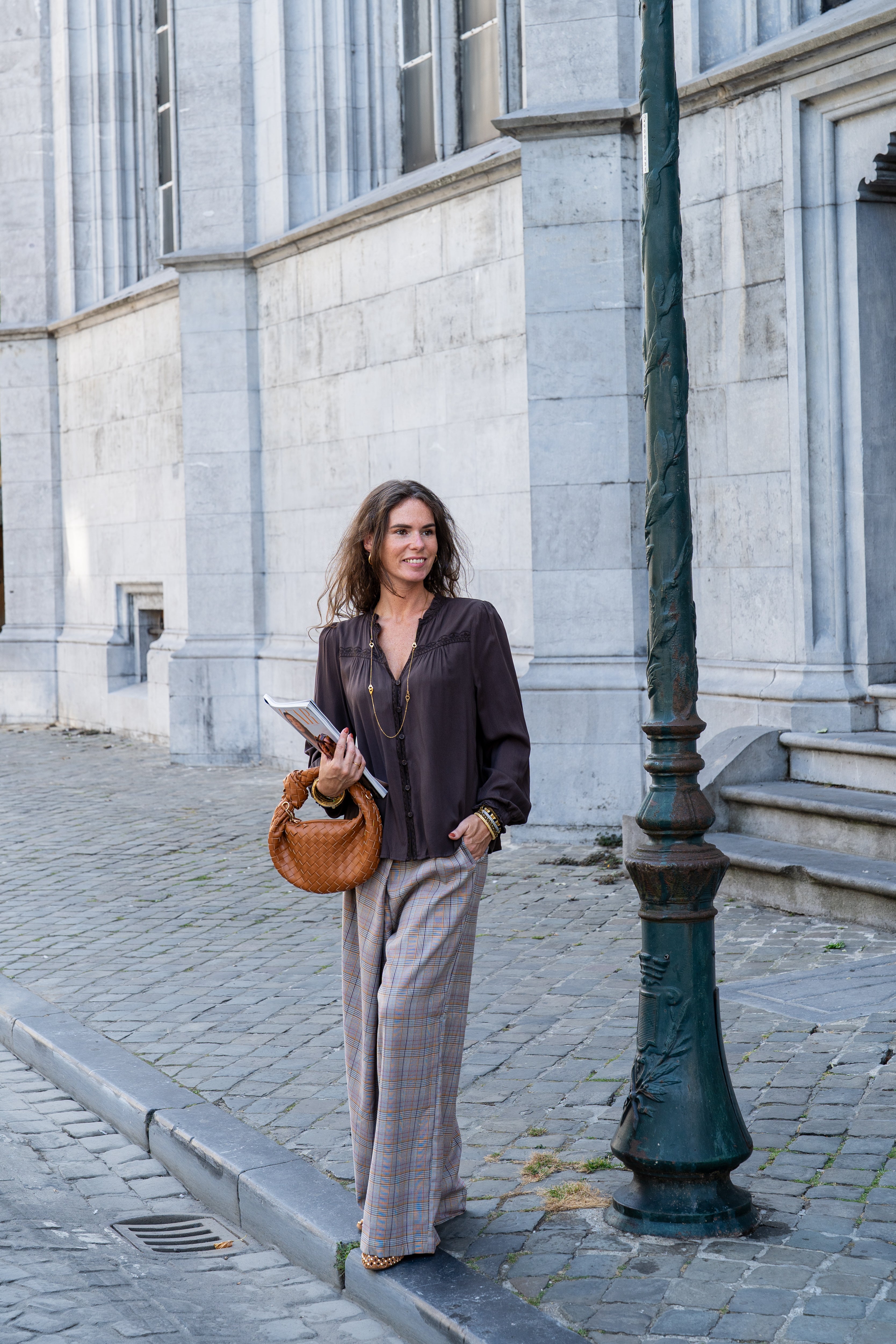 Blouse BOWEN marron