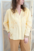 Blouse BOLIANE jaune brodée