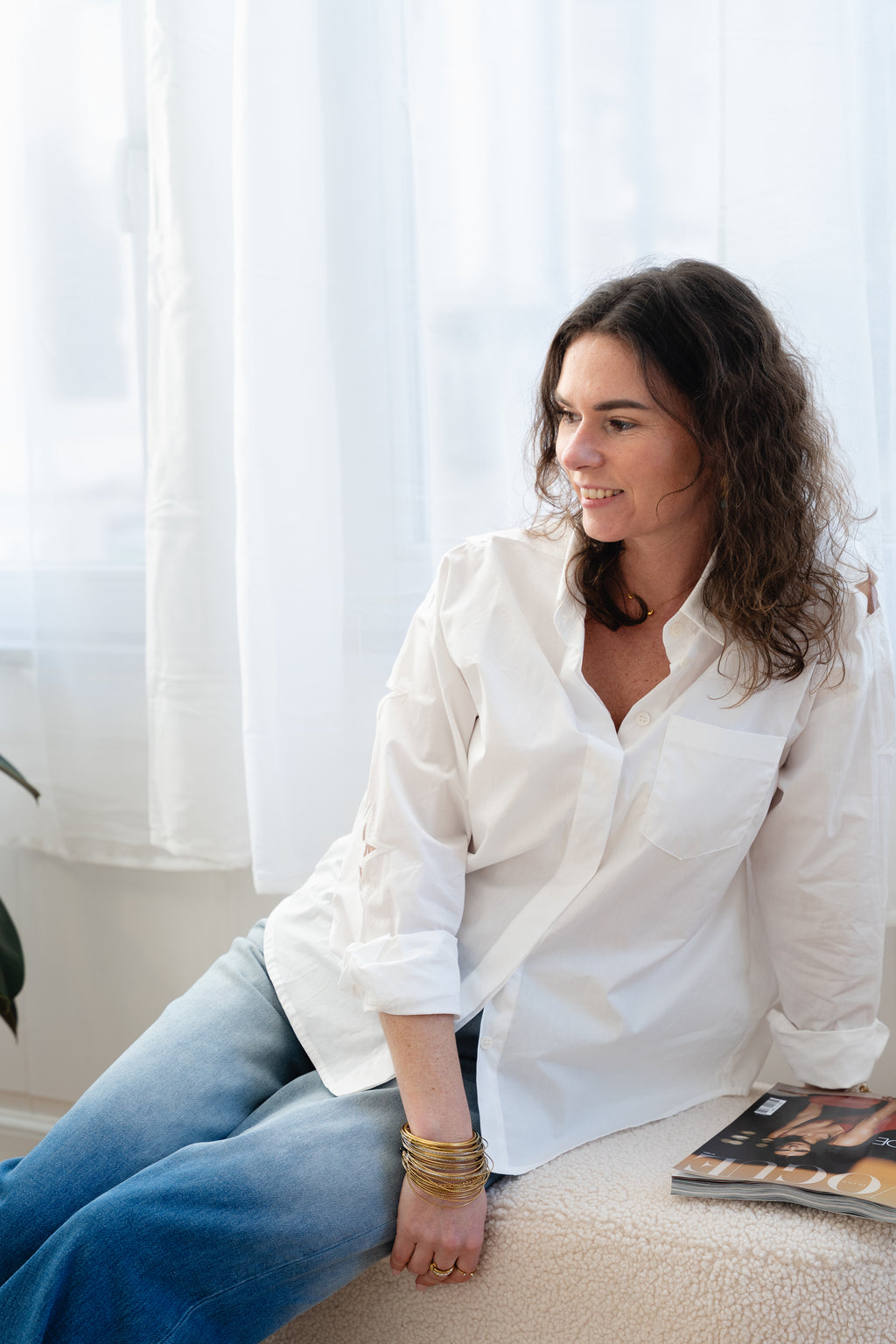 Chemise CHELSY blanches à étoiles