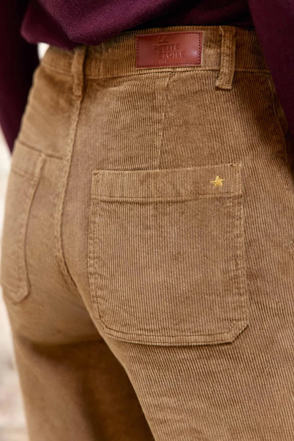 Pantalon ATHLANTY  en velours beige
