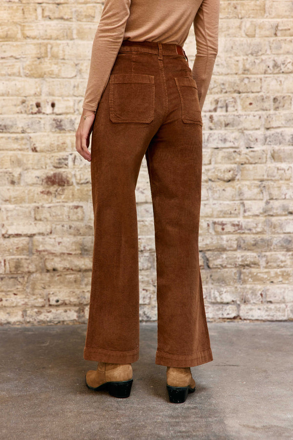 Pantalon ATHLANTY  en velours camel