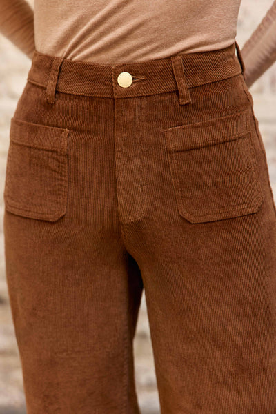 Pantalon ATHLANTY  en velours camel