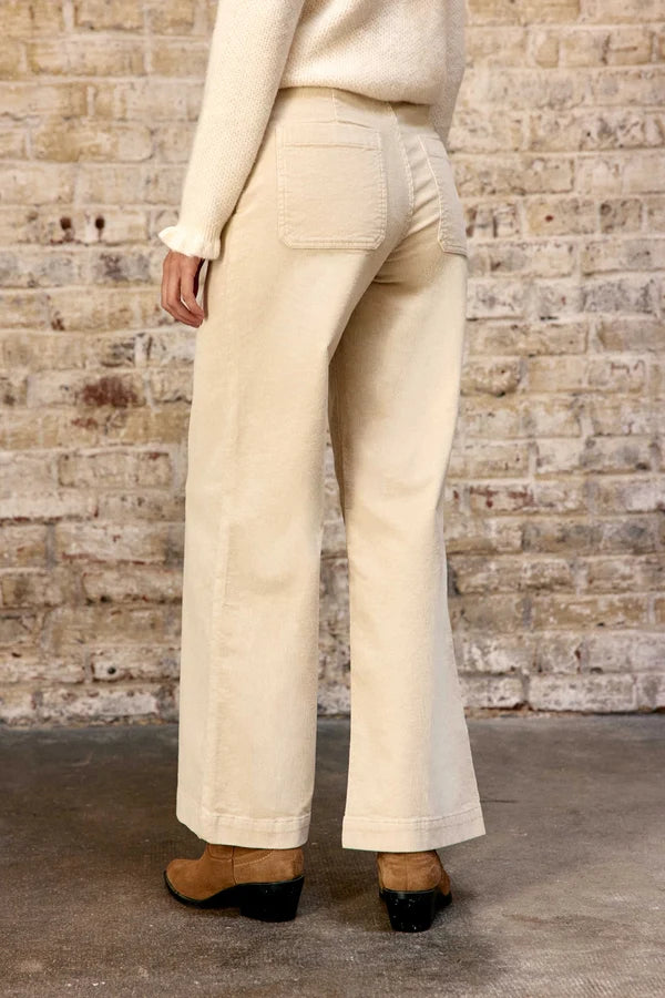 Pantalon ATHLANTY  en velours écru