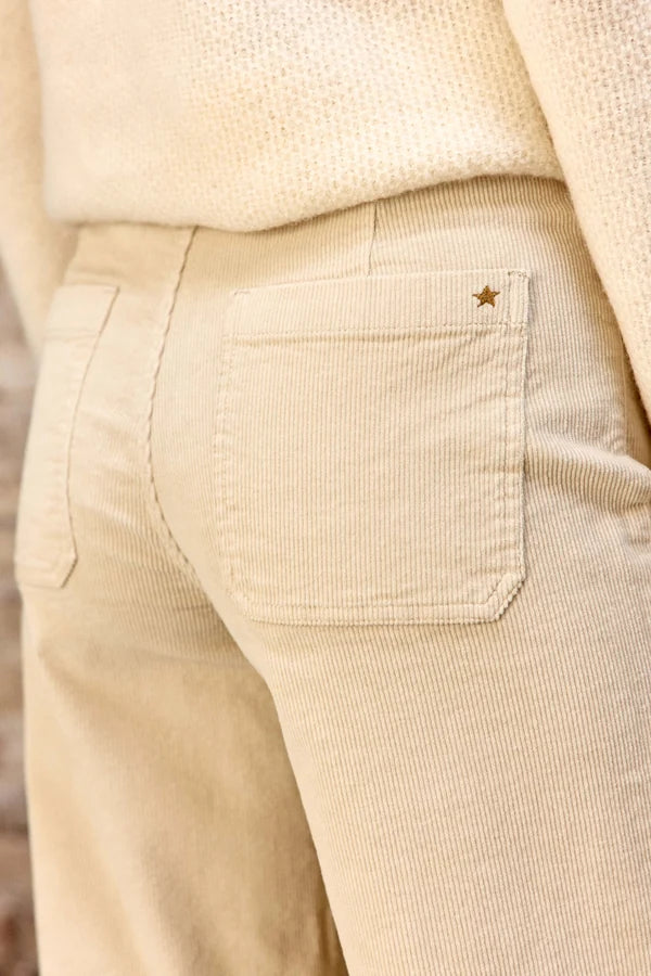 Pantalon ATHLANTY  en velours écru