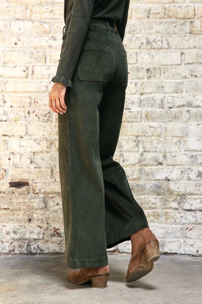 Pantalon ATHLANTY  en velours kaki