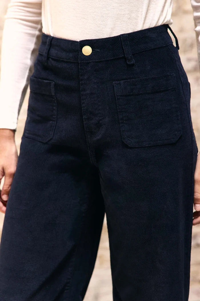 Pantalon ATHLANTY  en velours marine