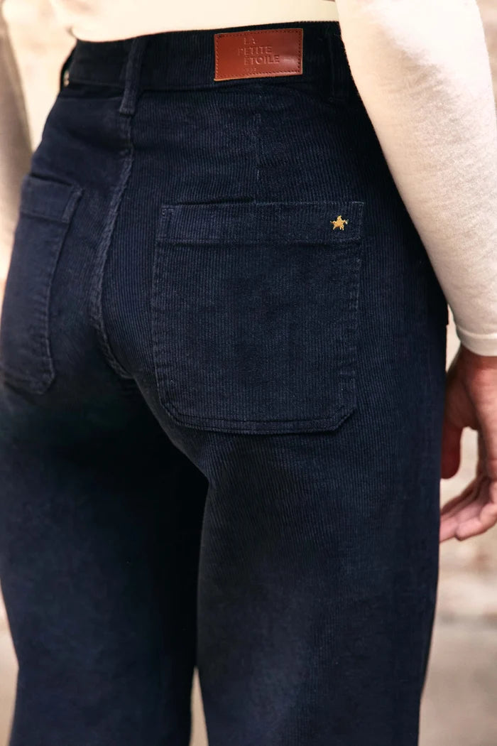 Pantalon ATHLANTY  en velours marine