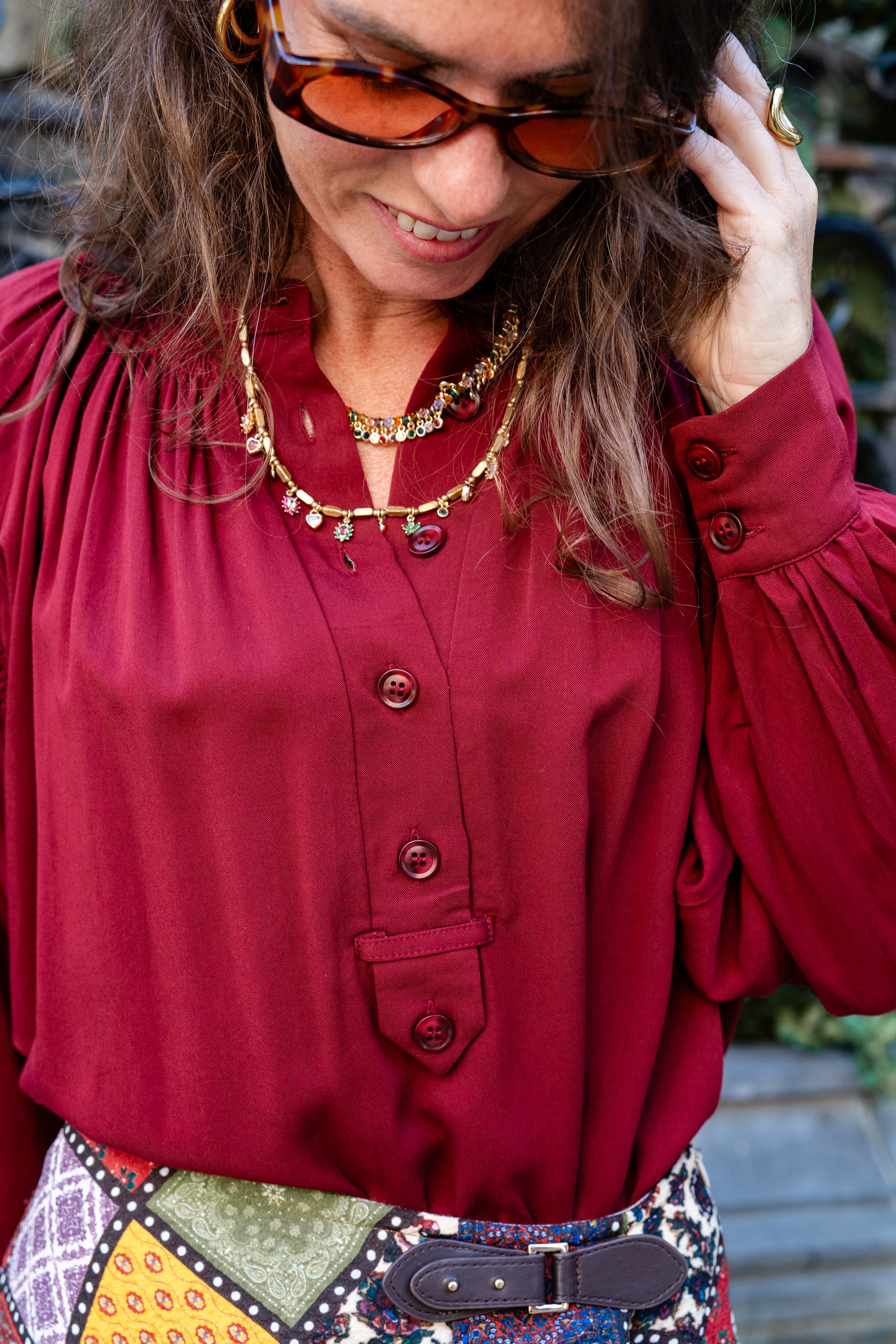 Blouse ABBY bordeaux