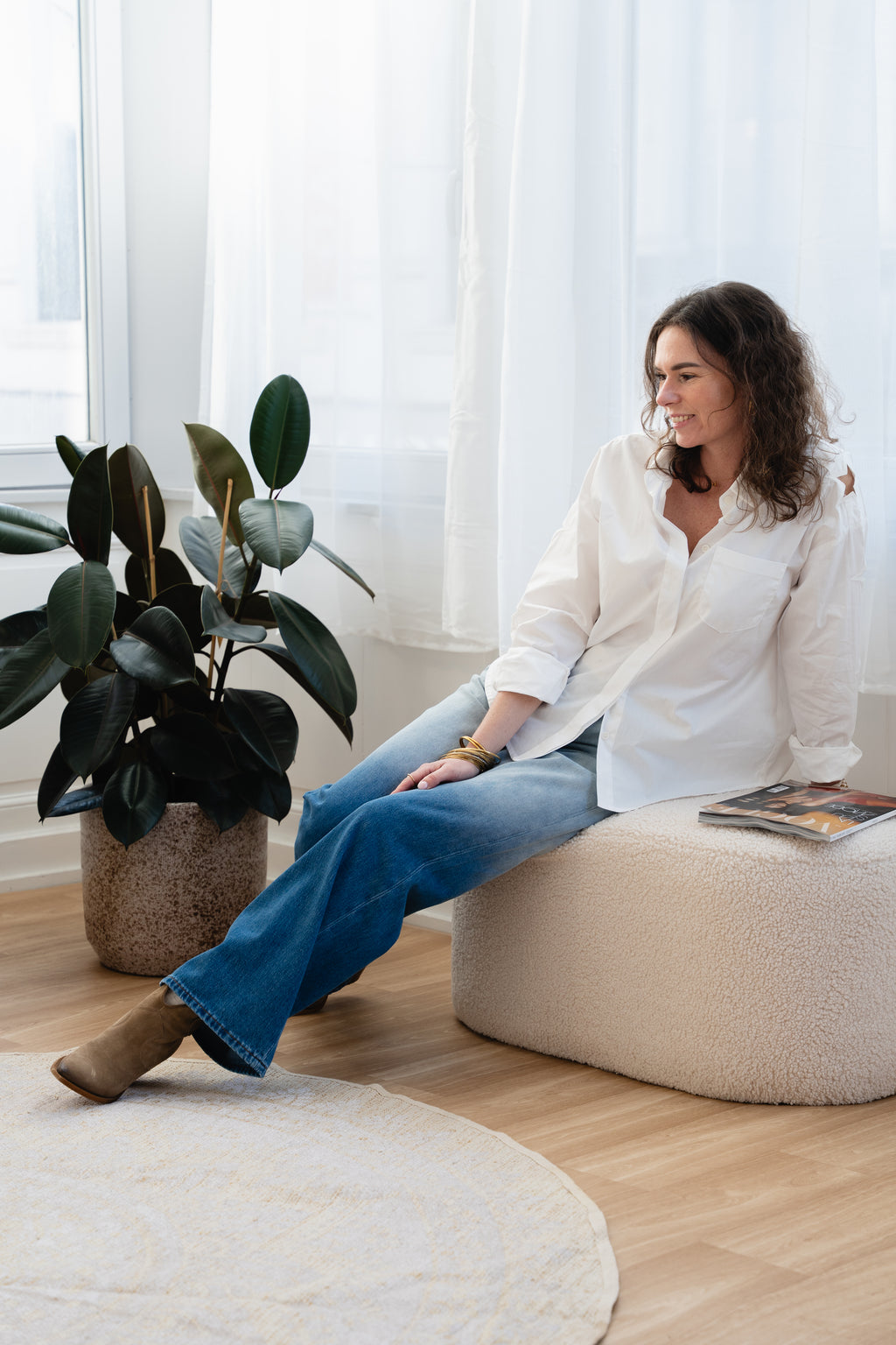 Chemise CHELSY blanches à étoiles