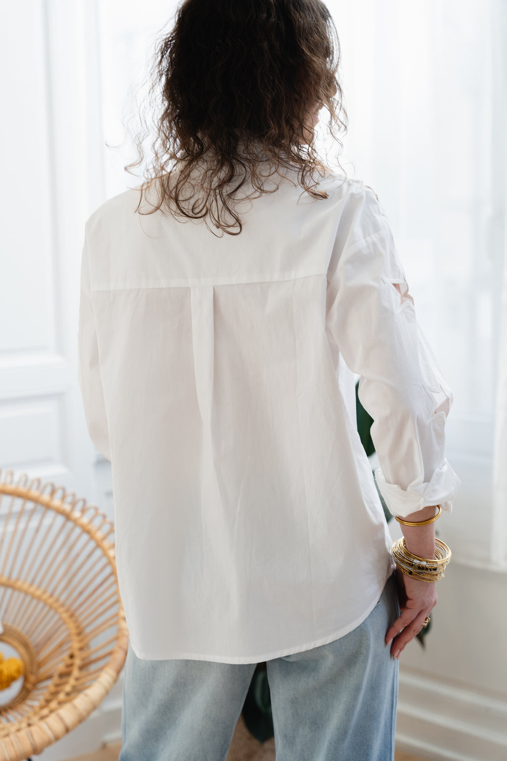 Chemise CHELSY blanches à étoiles