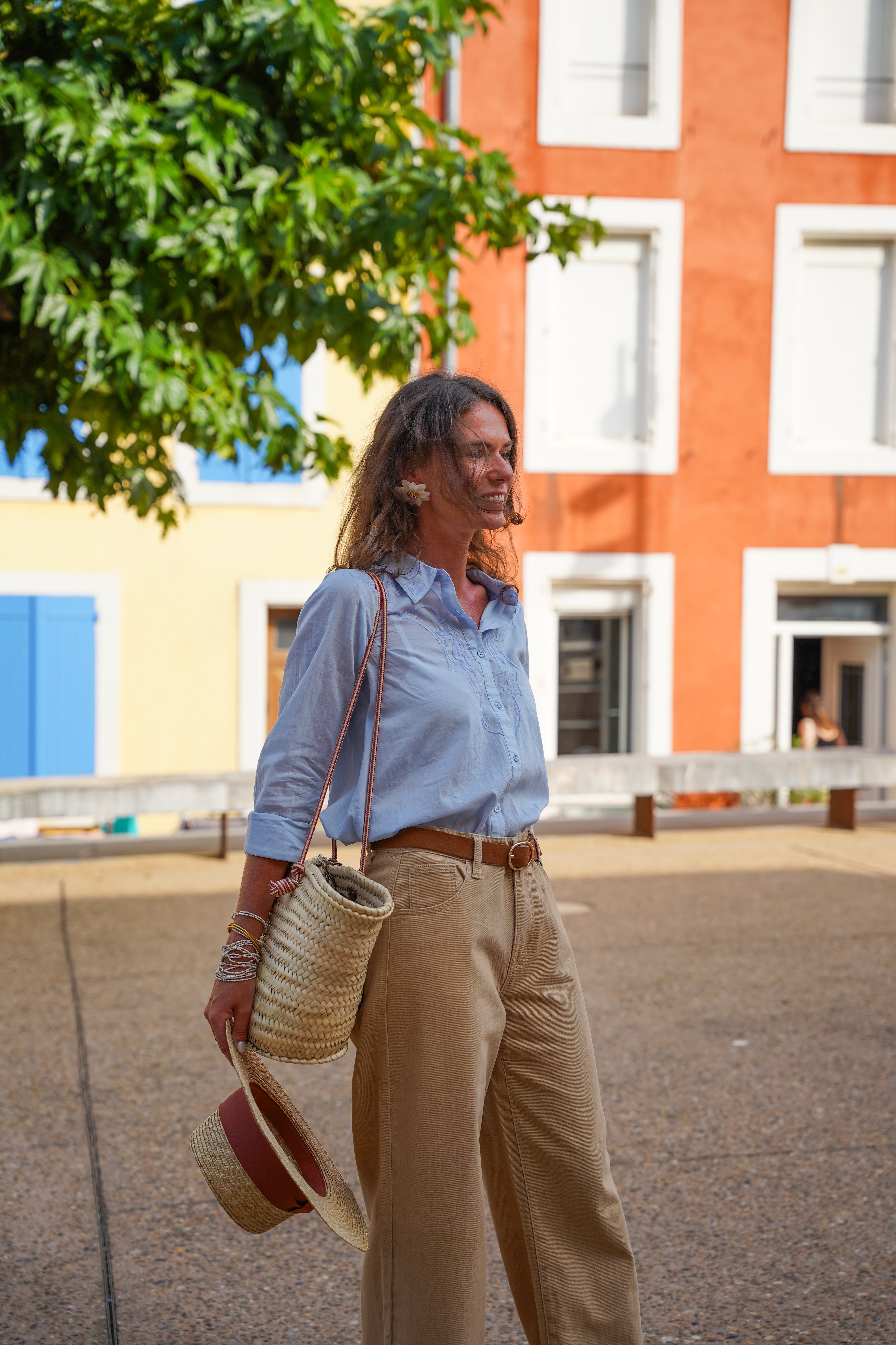 Pantalon TATHLANTY beige foncé