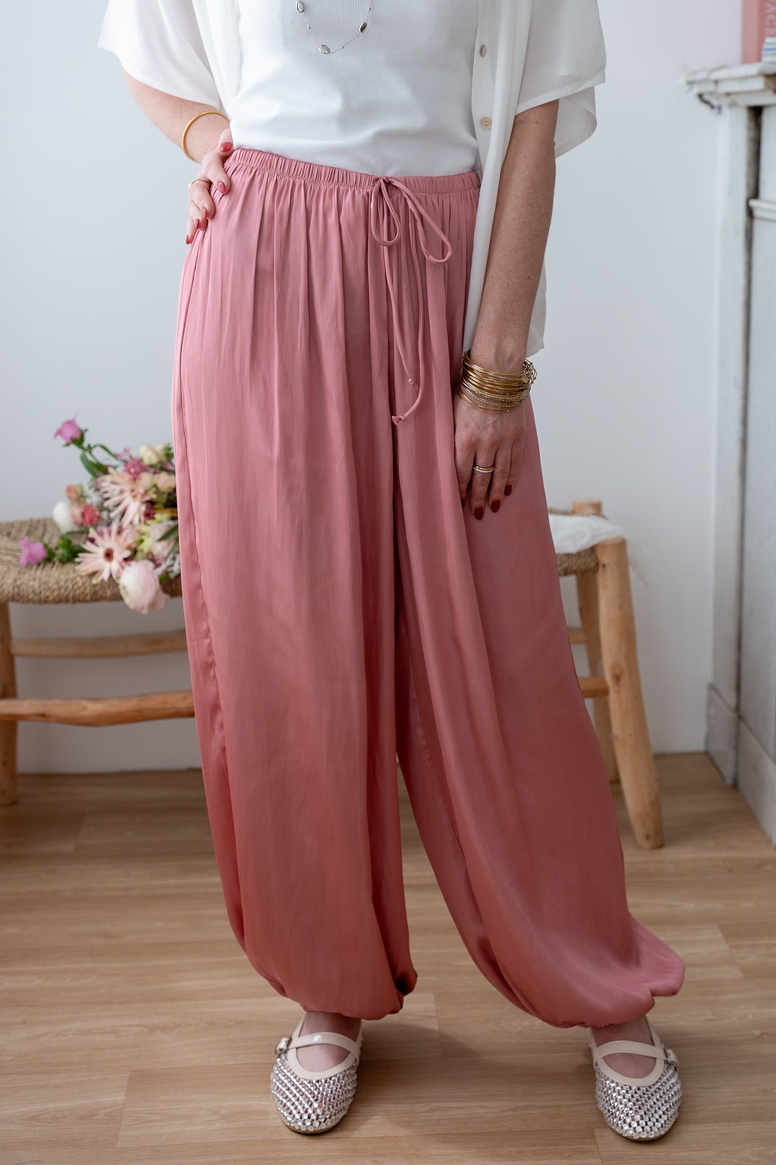 Pantalon Ysiline bois de rose