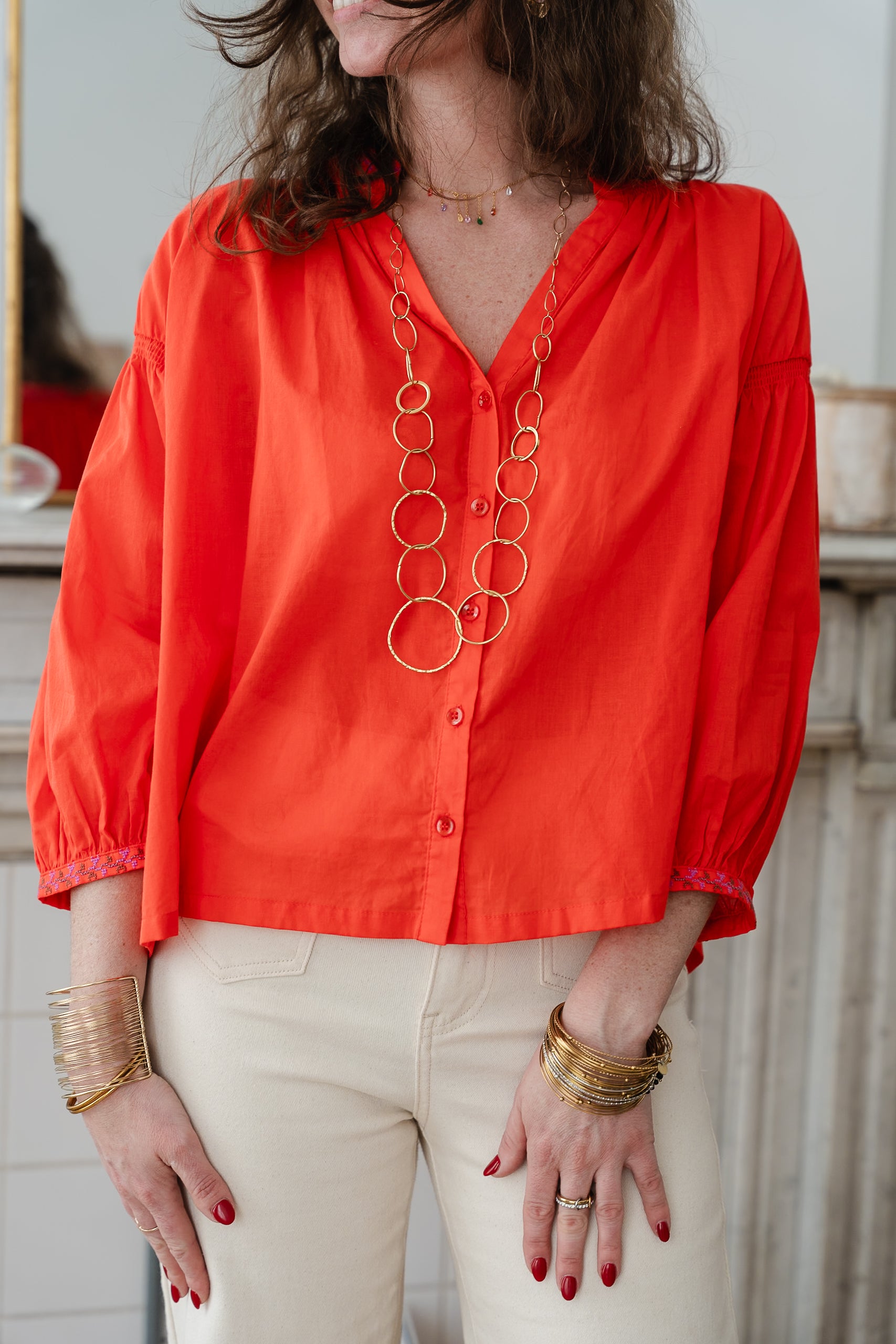 Blouse DANIELE Vermillon