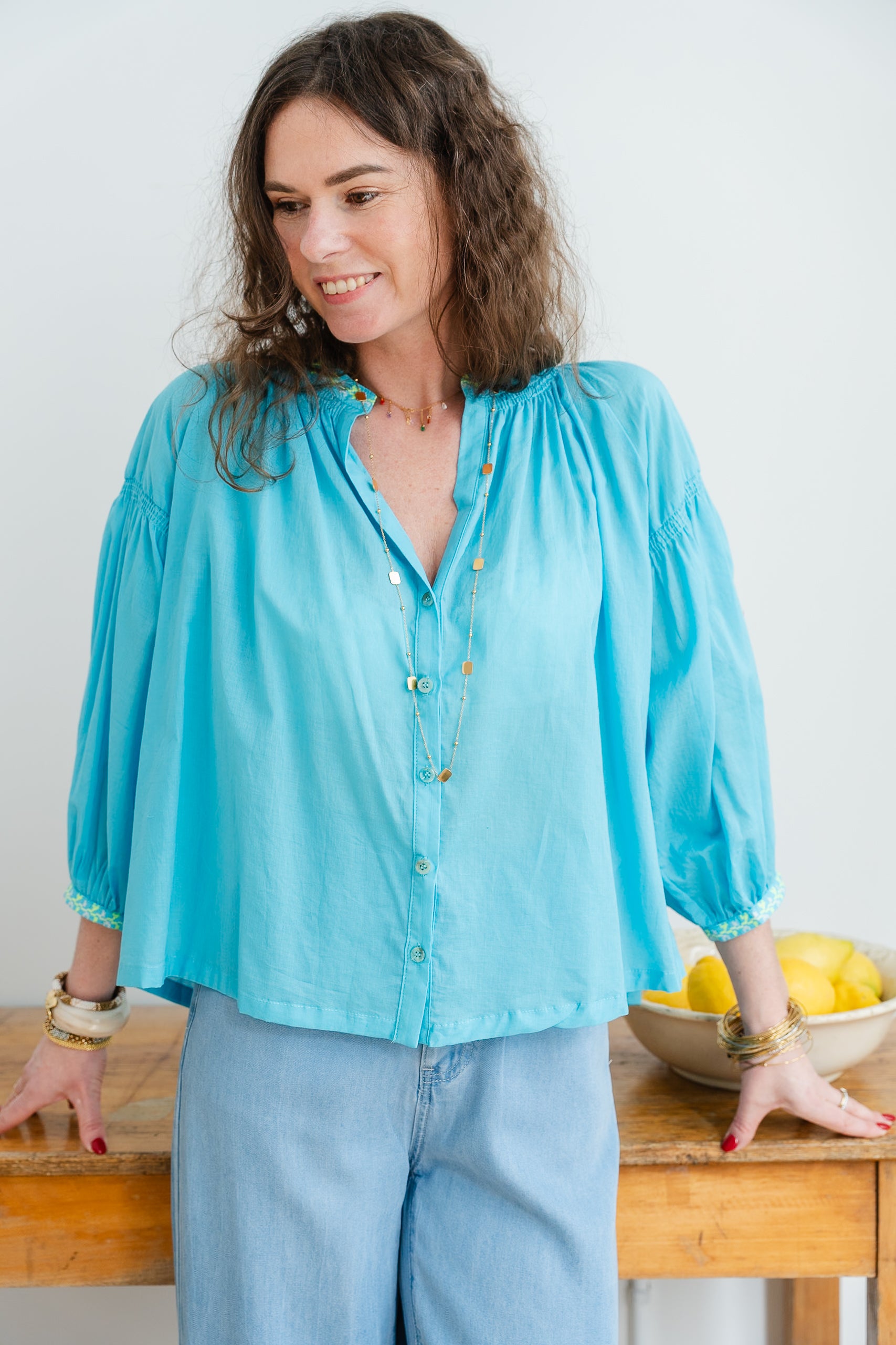 Blouse DANIELE Turquoise