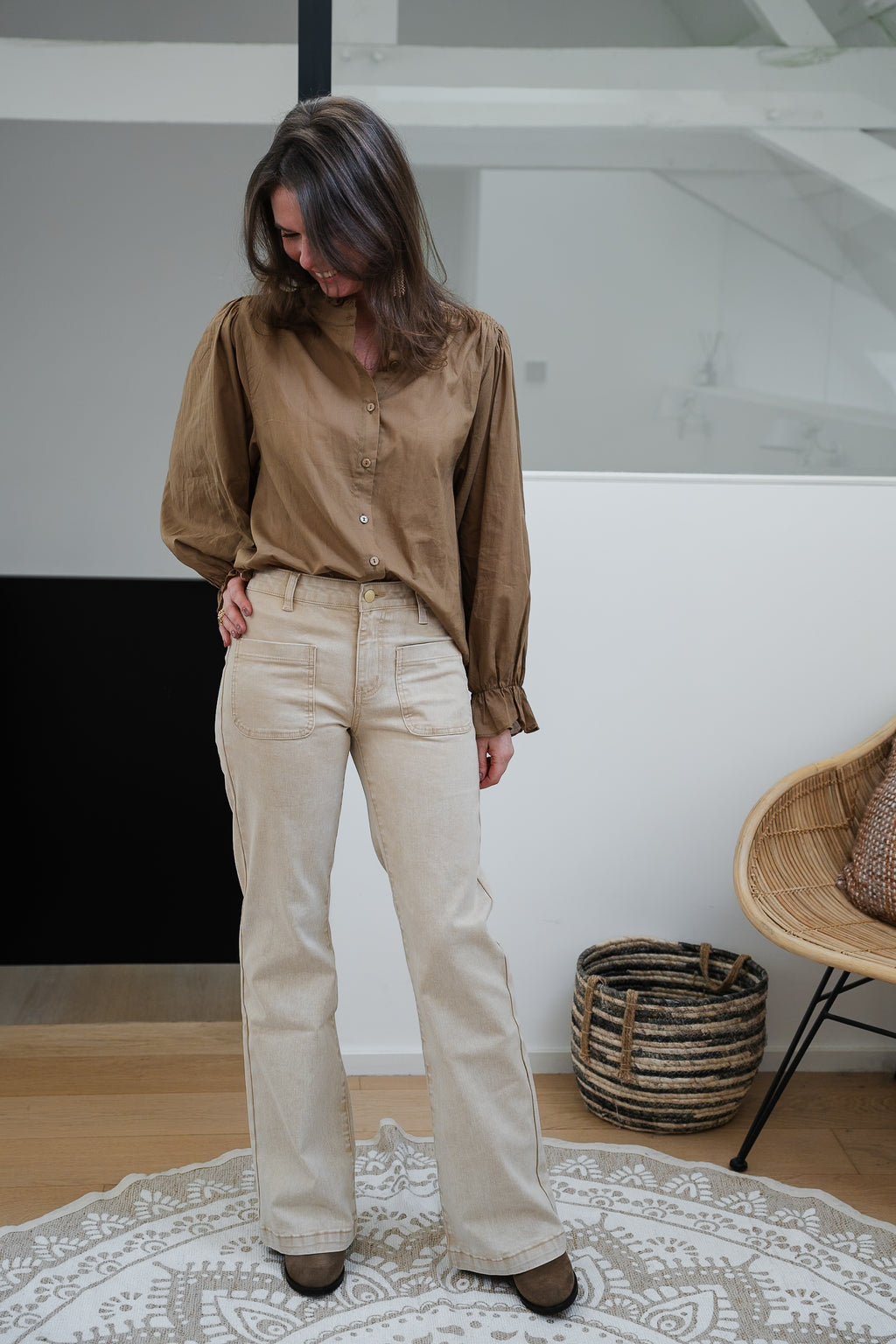 Chemise KIMBER beige foncé