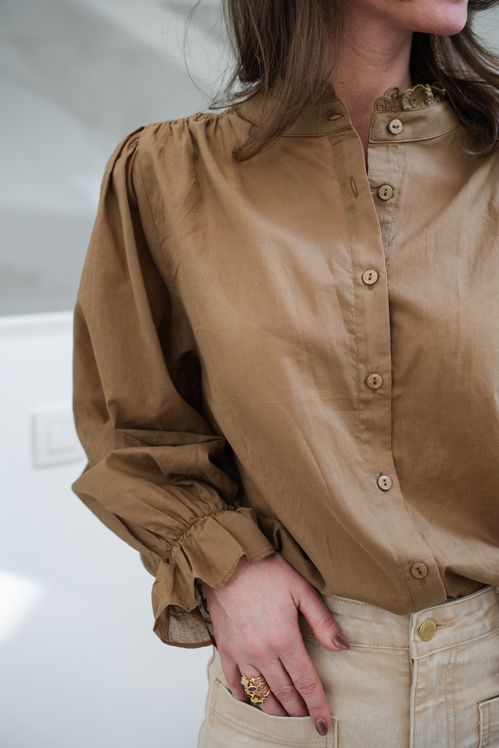 Chemise KIMBER beige foncé