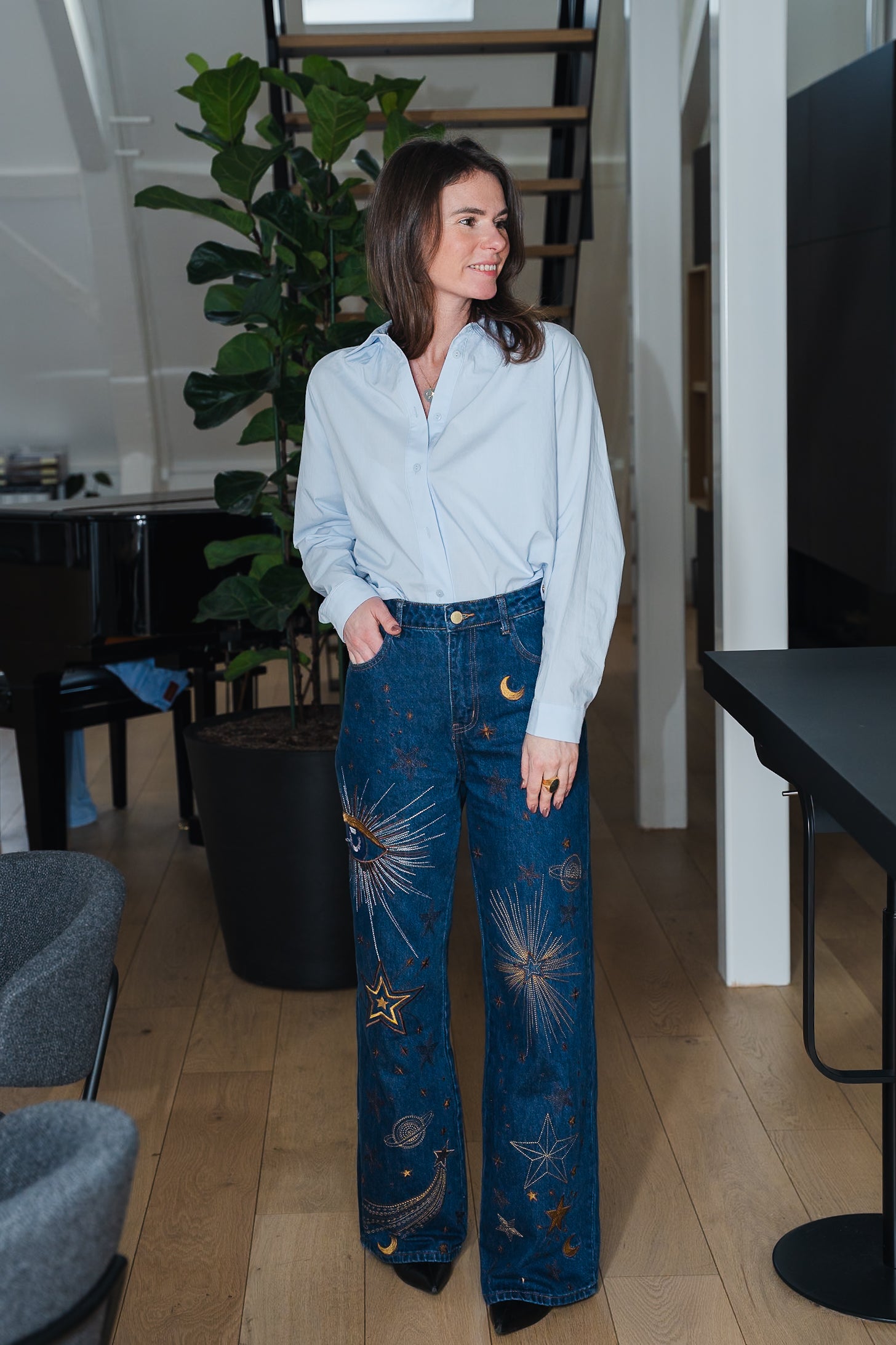 Jeans ZEPHIRA brodé