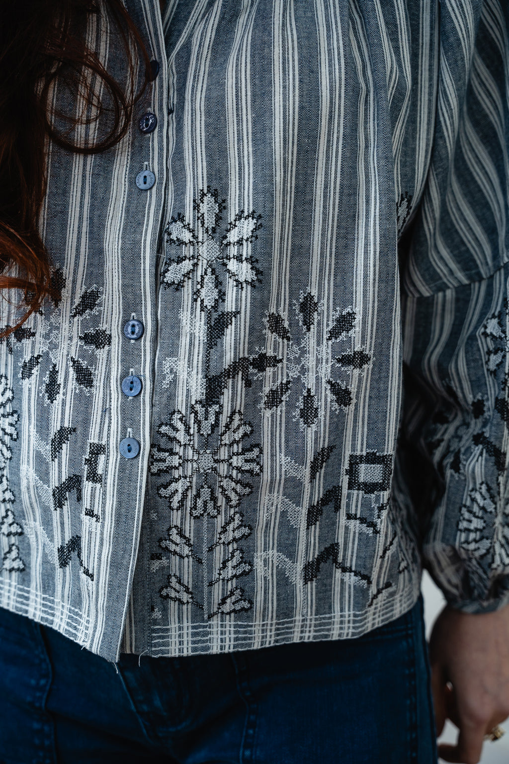 Blouse BLORA bleu marine