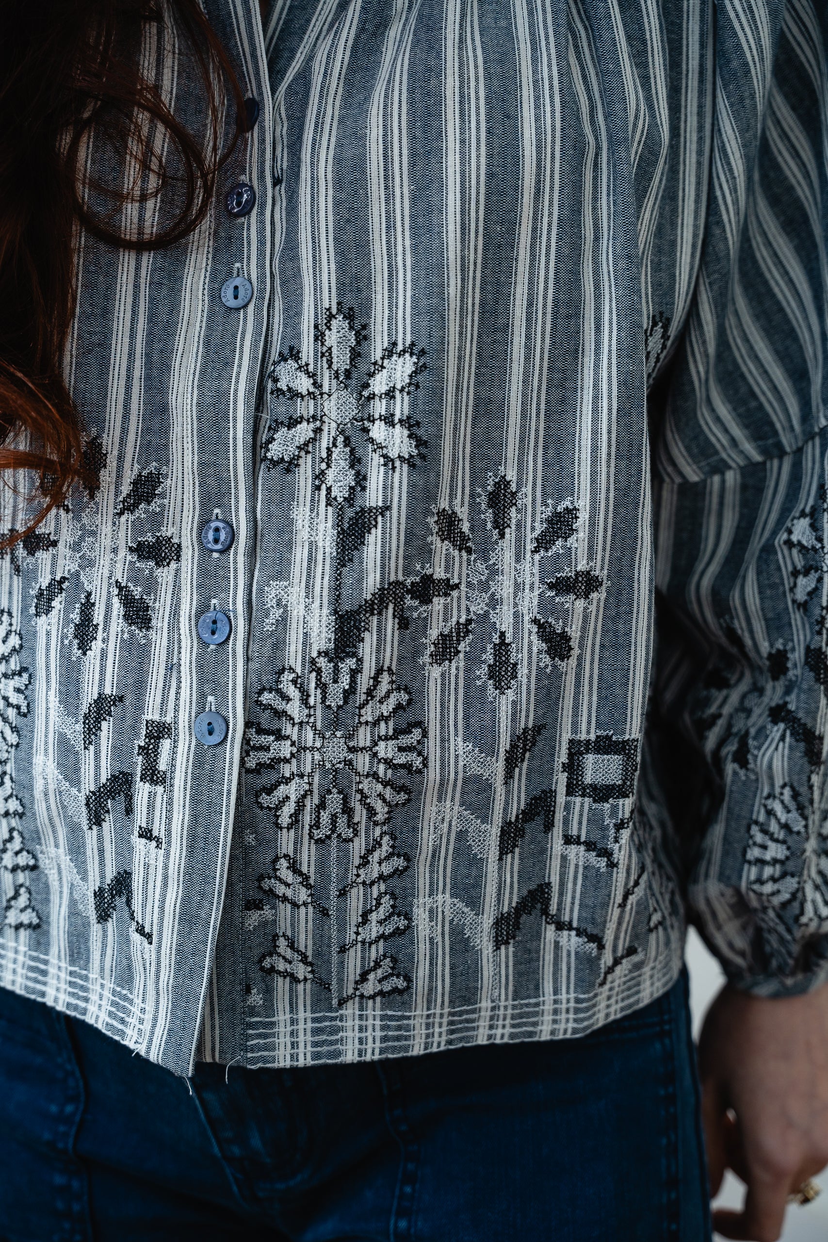 Blouse BLORA bleu marine