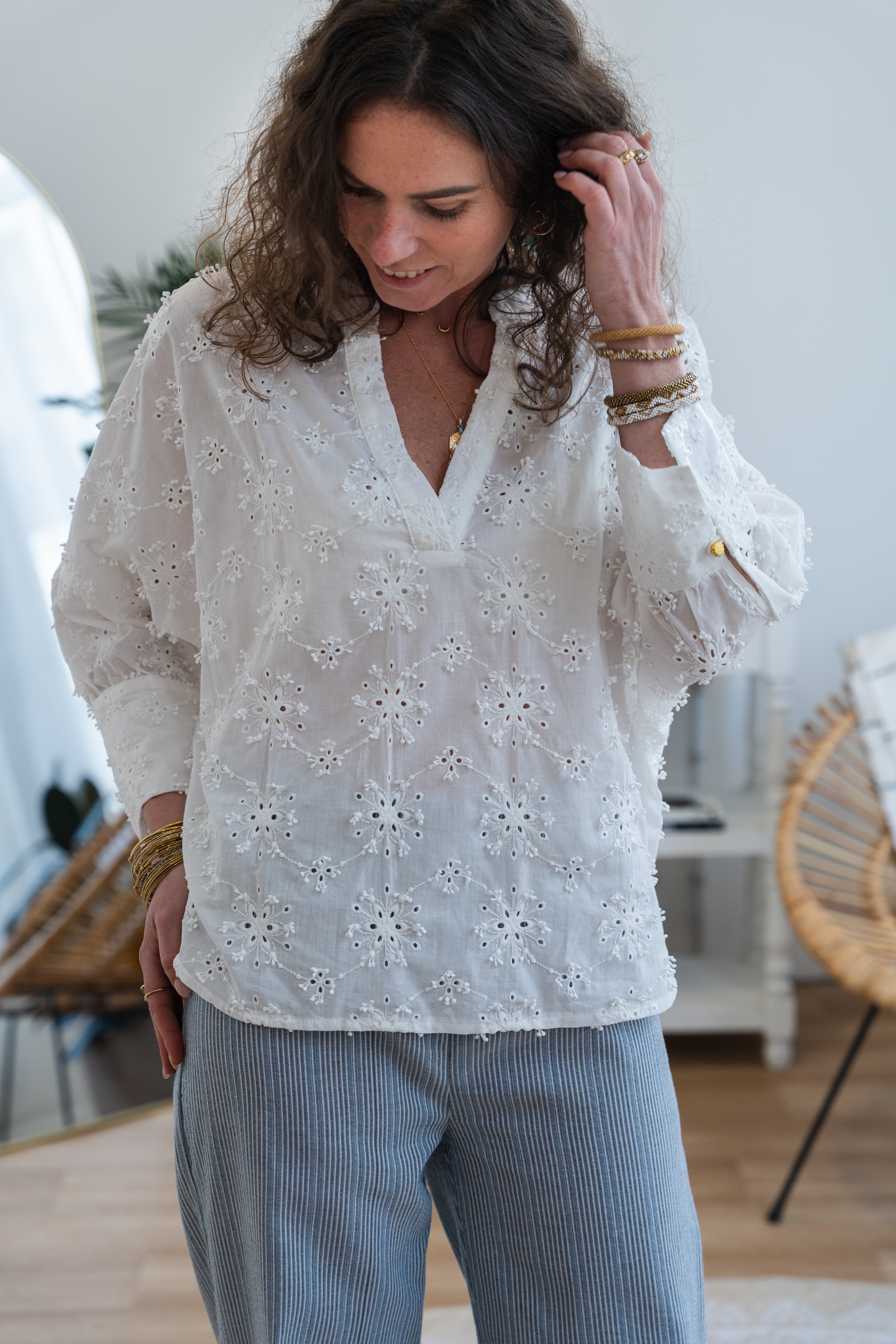 Blouse SOLARO blanche