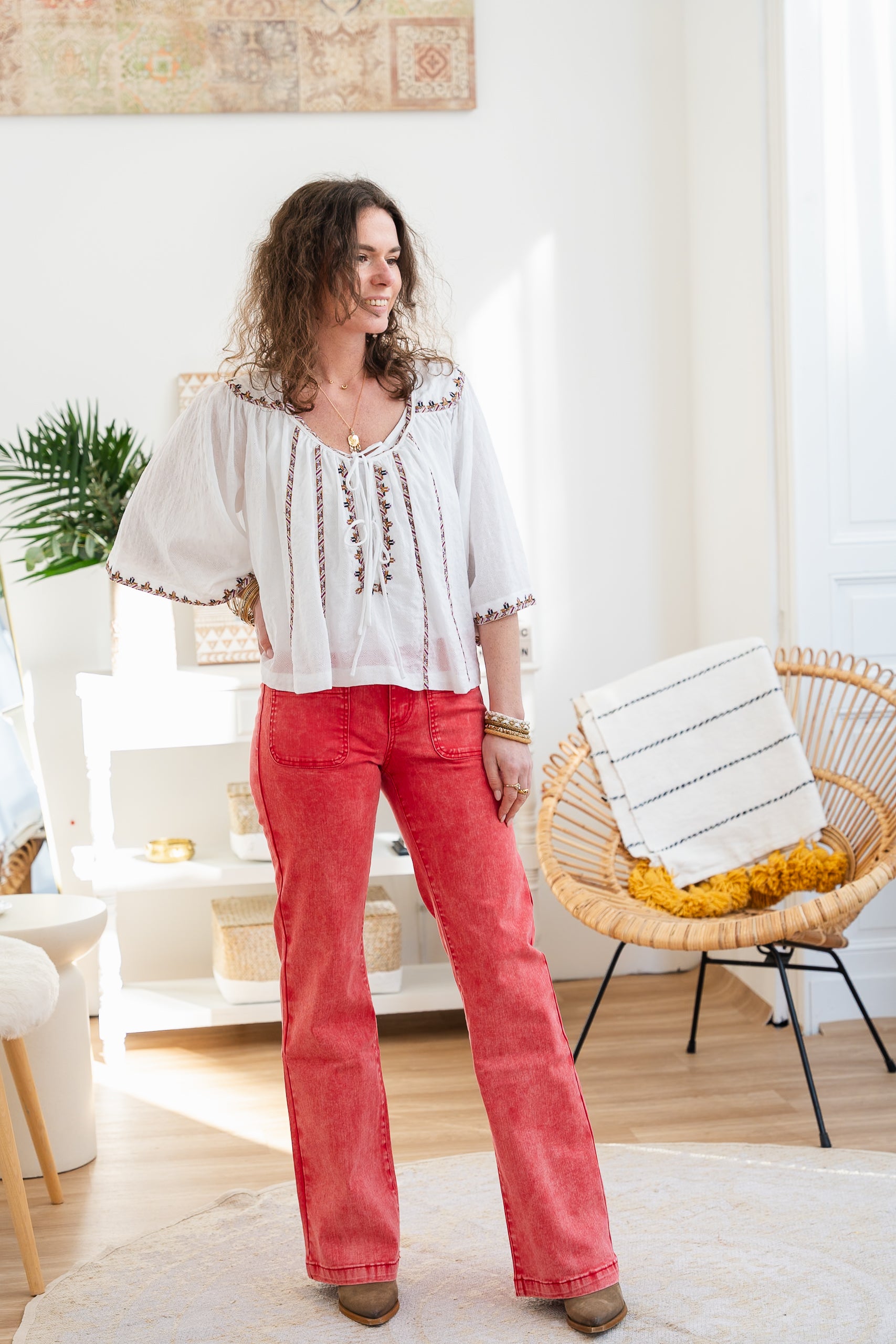 Pantalon SONNY rouge