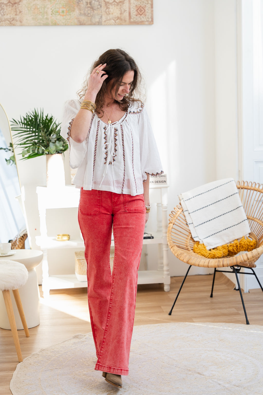 Pantalon SONNY rouge