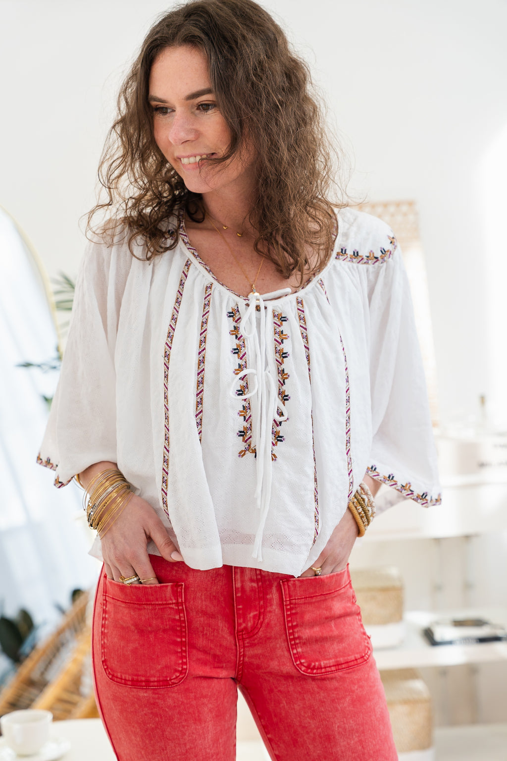 Pantalon SONNY rouge