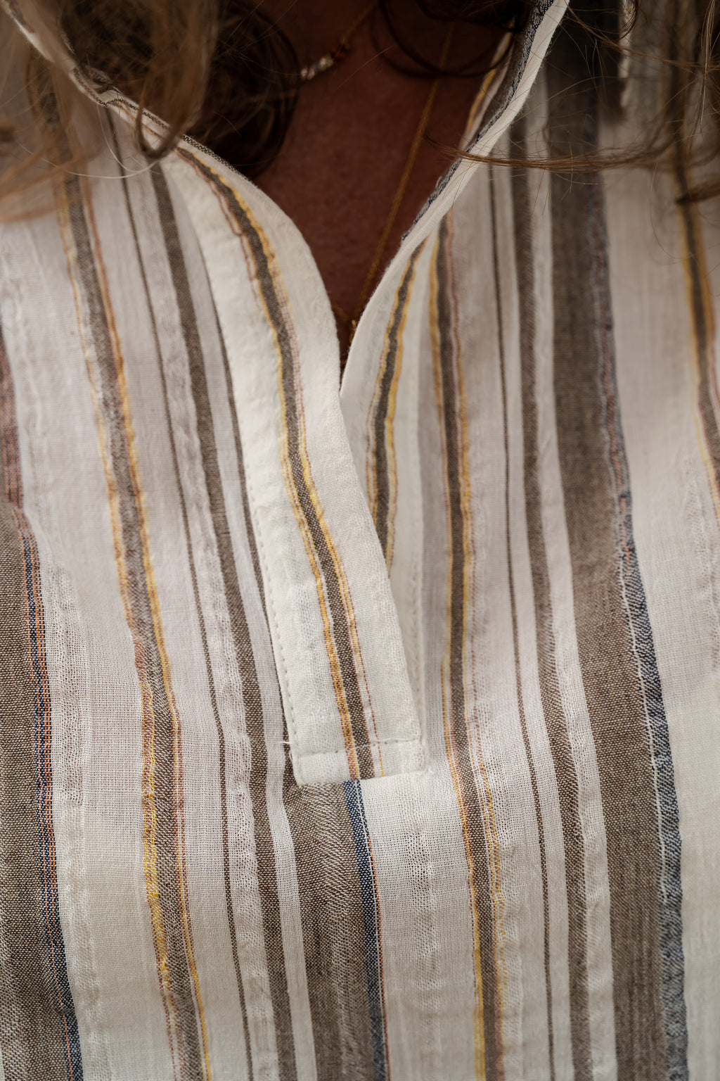 Blouse LYSIANE rayée jaune