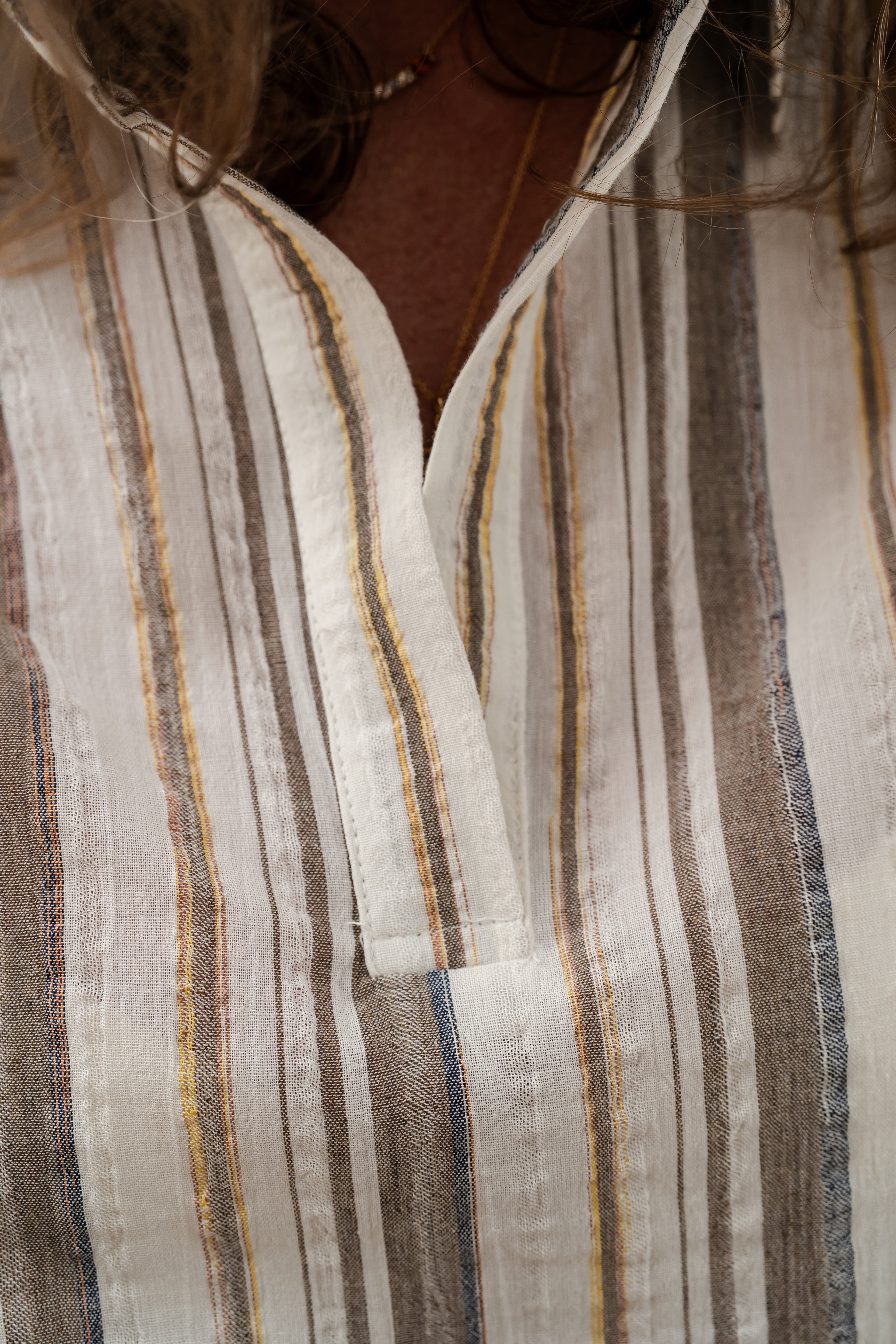 Blouse LYSIANE rayée jaune