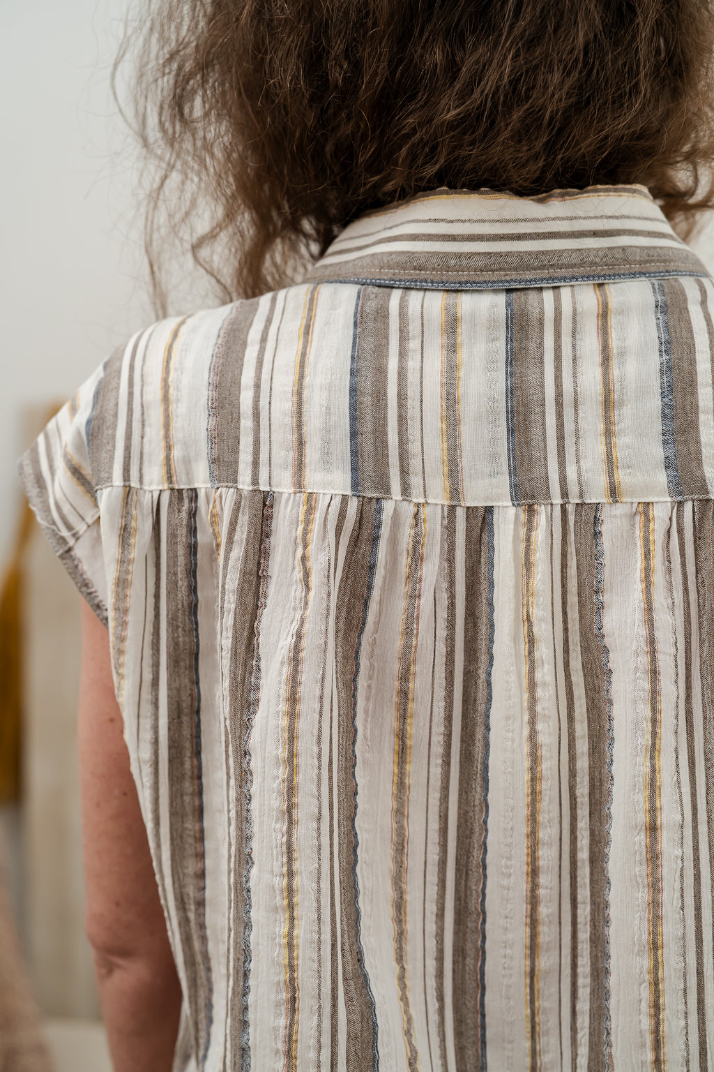 Blouse LYSIANE rayée jaune