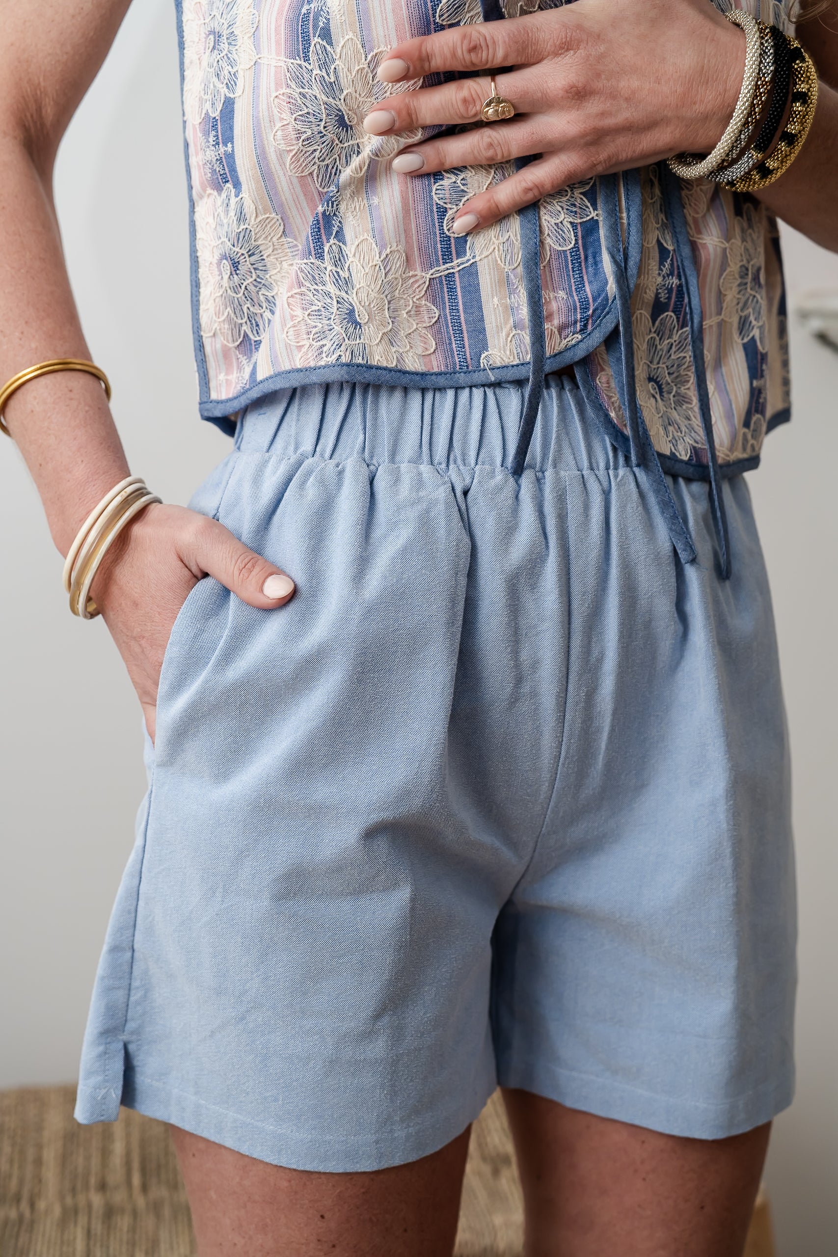 Short ALEXANDRA bleu
