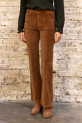 Pantalon SONNY en velours beige foncé
