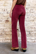 Pantalon SONNY en velours bordeaux