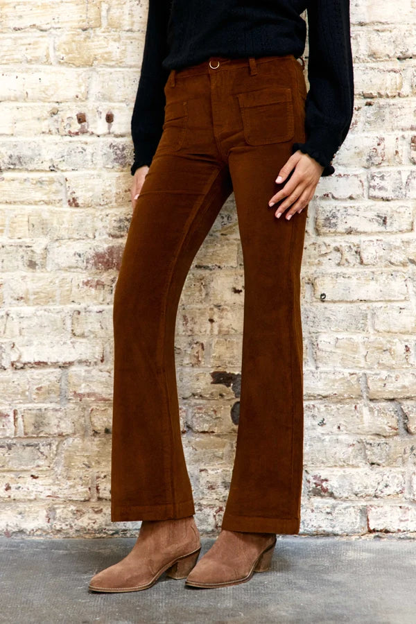 Pantalon SONNY en velours camel