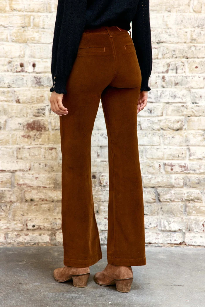 Pantalon SONNY en velours camel