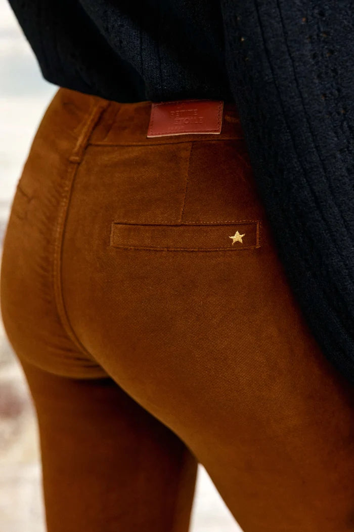 Pantalon SONNY en velours camel