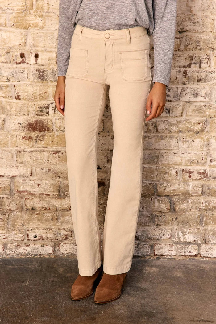 Pantalon SONNY en velours écru