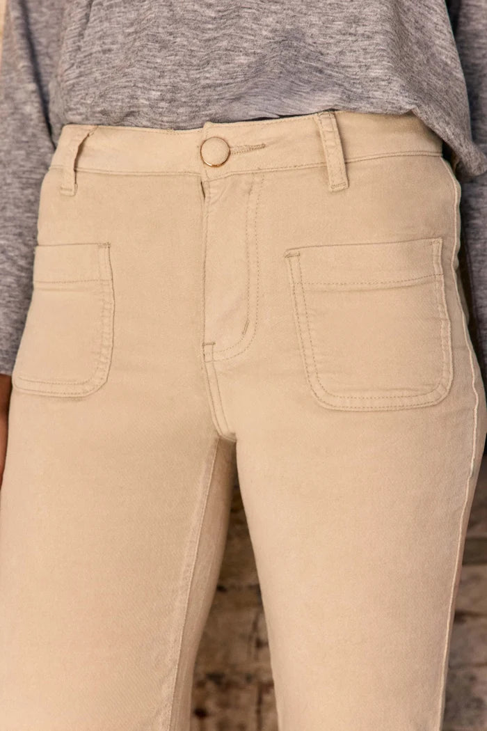 Pantalon SONNY en velours écru