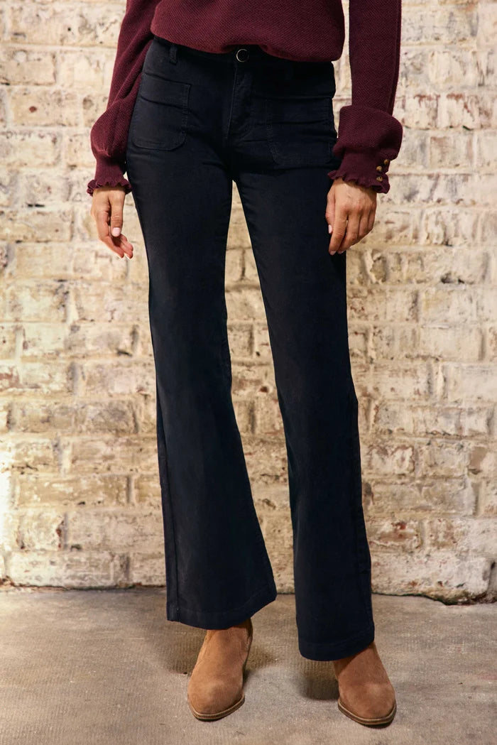 Pantalon SONNY en velours marine