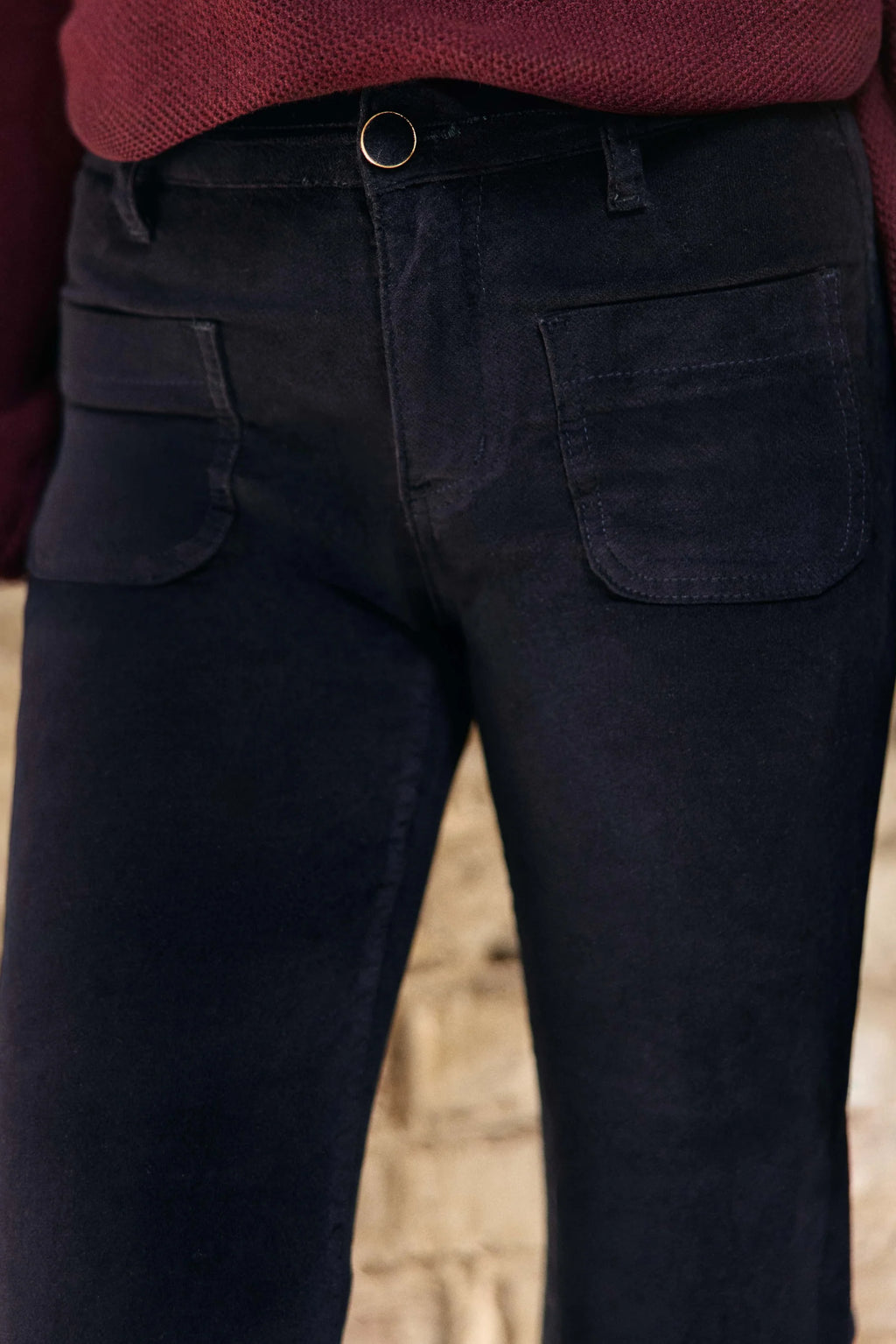 Pantalon SONNY en velours marine